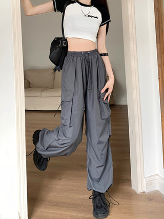 drawstring cargo trousers