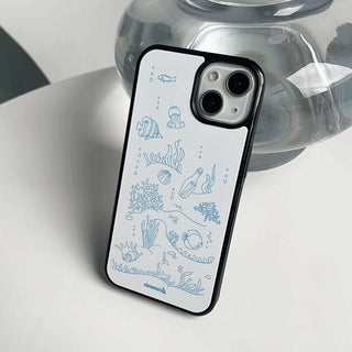 illustration underwater world iPhone Case