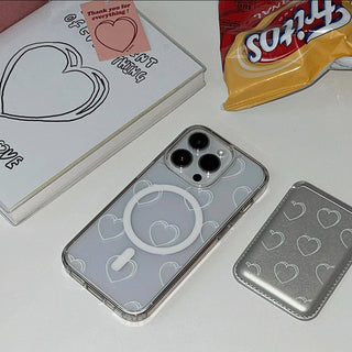 magnetic leather card holder for phone case