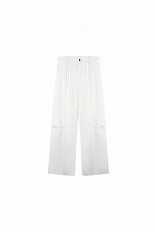 high waist drawstring loose cargo pants CP001