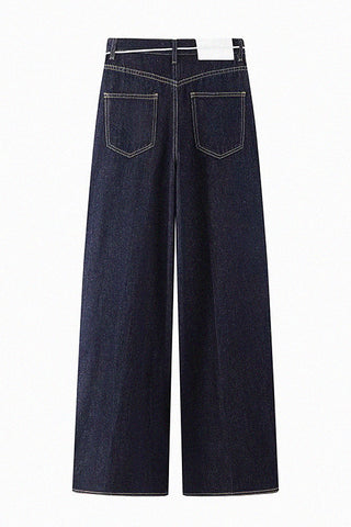 high waist retro wide-leg jeans