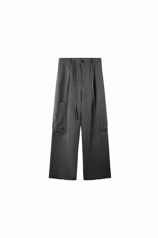 high waist drawstring loose cargo pants CP001