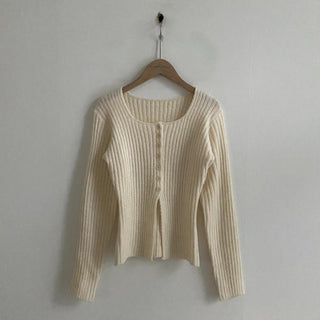 Retro Square Collar Ribbon Sweater