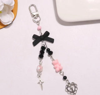 Love bear bow phone charm