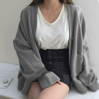 loose fit knit cardigan