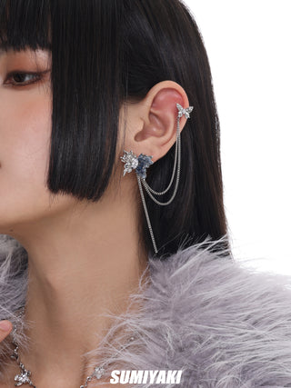 Asymmetrical tassel earrings