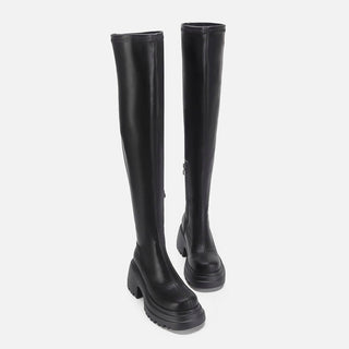 Over-the-Knee Thick-Sole Thin Elastic Boots