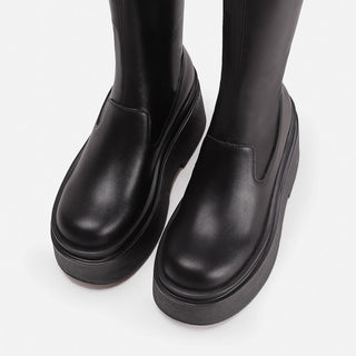 Thick-Sole Thin Boots