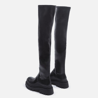 Elastic Thick-Sole High-Tube Boots