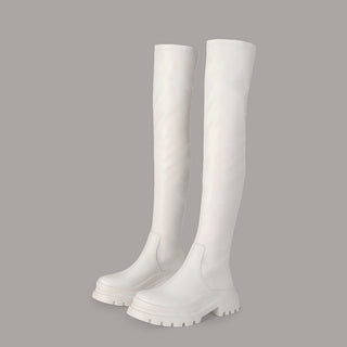 Elastic Thick-Sole High-Tube Boots