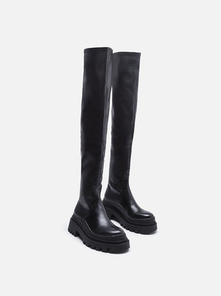 Elastic Thick-Sole High-Tube Boots