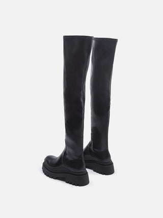 Elastic Thick-Sole High-Tube Boots