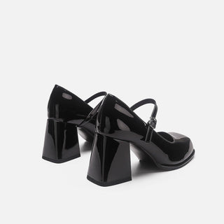 Mary Jane Thick Heel leather Shoes