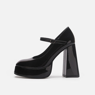 Retro Mary Jane super high platform heels