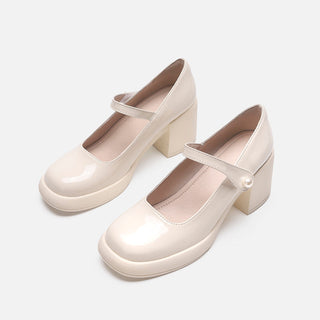 White Mary Jane shoes