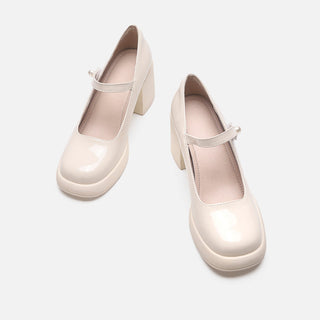 White Mary Jane shoes