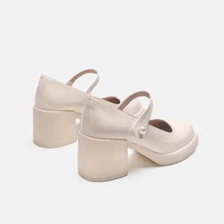 White Mary Jane shoes