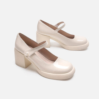 White Mary Jane shoes