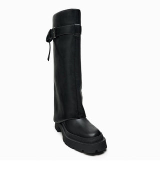 Buckled Knee-High Shaft Boot