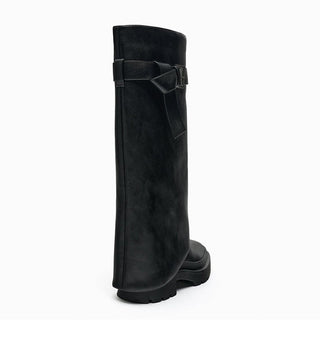 Buckled Knee-High Shaft Boot