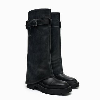 Buckled Knee-High Shaft Boot