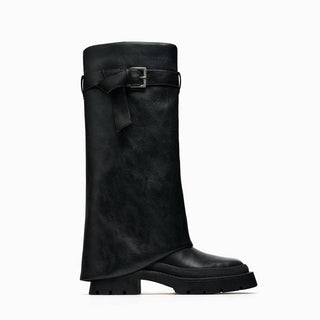 Buckled Knee-High Shaft Boot