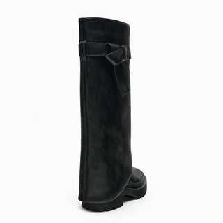 Buckled Knee-High Shaft Boot