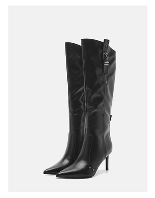 Pointed women's long boots