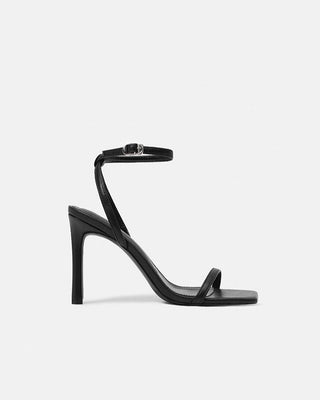 Open-toed one-strap high-heeled shoes