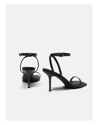 One-strap high heels sandals