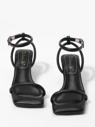 One-strap french high heels sandals