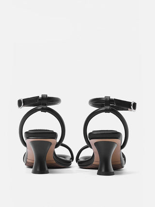 One-strap french high heels sandals