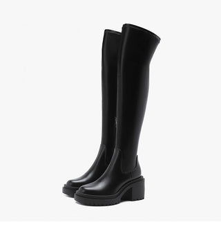 Thick-soled over-the-knee long boots