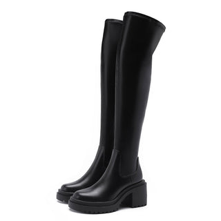 Thick-soled over-the-knee long boots