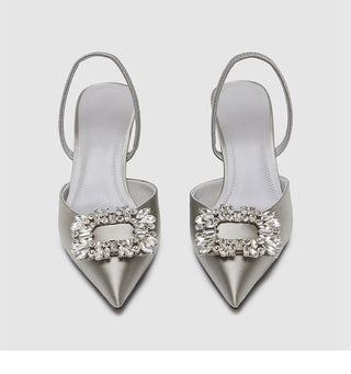 Gem-Embellished Slip-On high heels