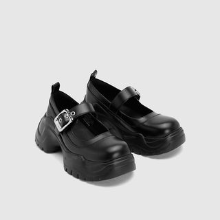 Curved Platform Mary Jane Sneakers