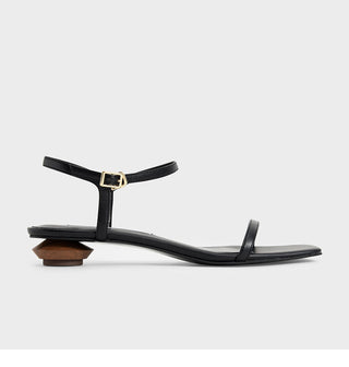 One-strap low-heeled sandals