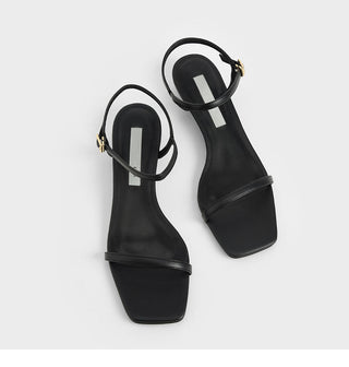 One-strap low-heeled sandals