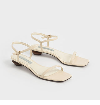 One-strap low-heeled sandals