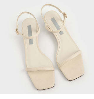 One-strap low-heeled sandals