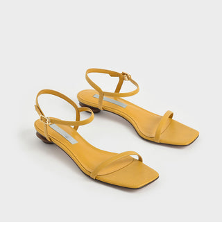 One-strap low-heeled sandals