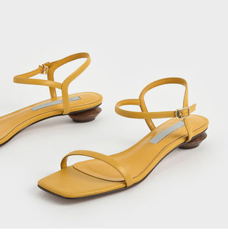 One-strap low-heeled sandals