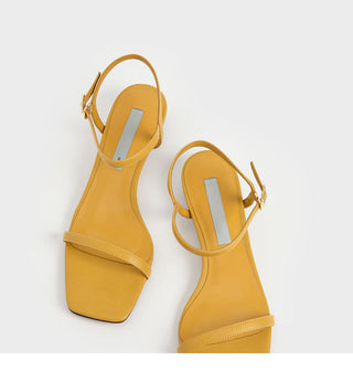 One-strap low-heeled sandals