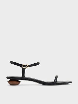 One-strap low-heeled sandals