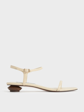 One-strap low-heeled sandals