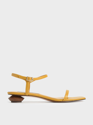 One-strap low-heeled sandals