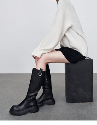 Korean slim high-top knee-high boots