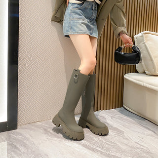 Korean slim high-top knee-high boots