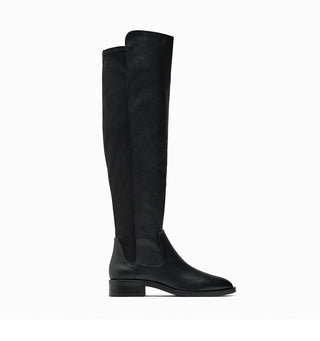 Thick-heeled over-the-knee boots