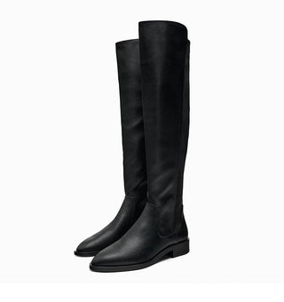 Thick-heeled over-the-knee boots